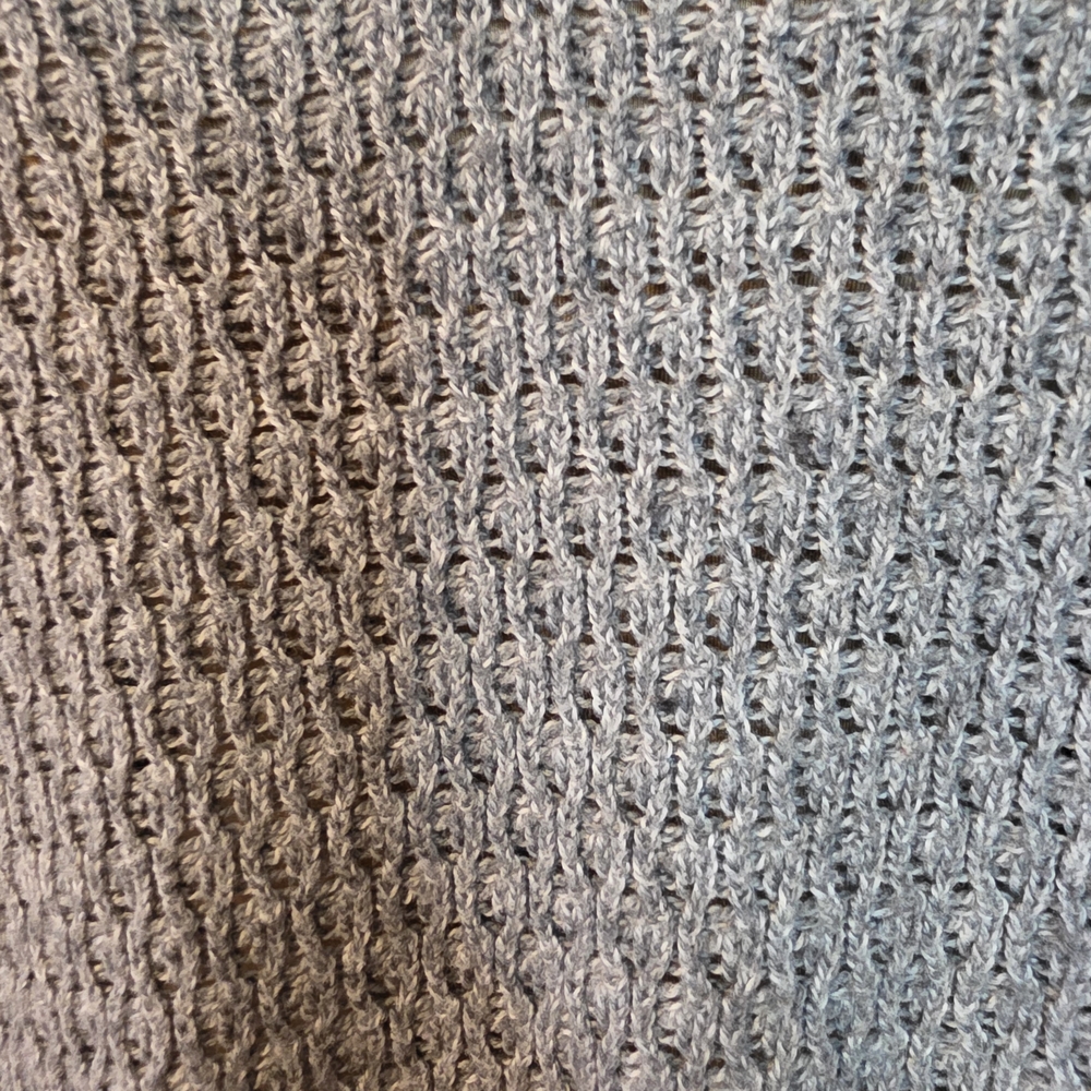 American Eagle Gray Light Academia CozyCore CabinCore V-Neck Women's Sweater - Picture 2 of 10